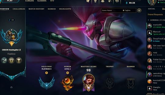 Prodajem 2 Naloga LoL Platinum 2 / Emerald Dia Elo