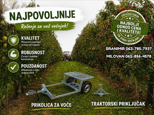 Voćarske prikolice za boks/euro palete