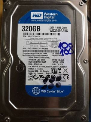 3.5 HDD Western Digital 320 GB 100% health for PC