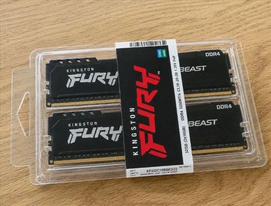 Kingston Fury Beast 32GB (2x16GB) DDR4 3200MHz