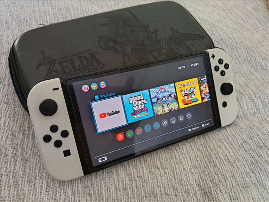 Nintendo Switch Oled, nalozi, oprema, kao nov