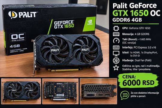 Palit Geforce GTX1650 OC GDDR6