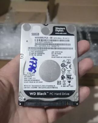 WD Black Hard diskovi 500GB 2.5 HDD 7200rpm SATA