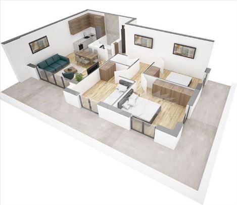 Pretprodaja Penthouse 67,55m²+28,88 m² Troiposoban