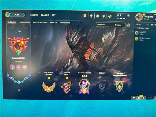 Prodaja League of legends Naloga