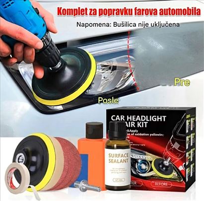 Profi komplet za restauraciju i zaštitu farova