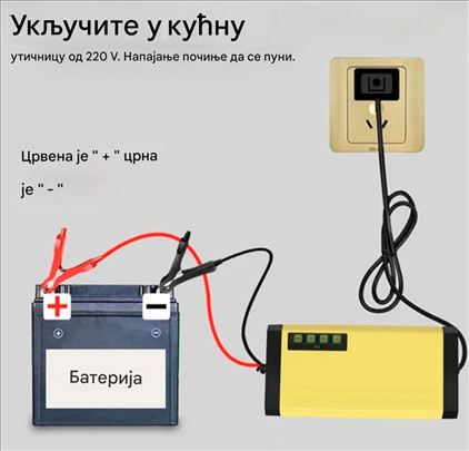 Punjač za auto baterije 12V 2A