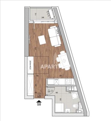 Garsonjera, novogradnja, 31m2, New Minel ID#2579