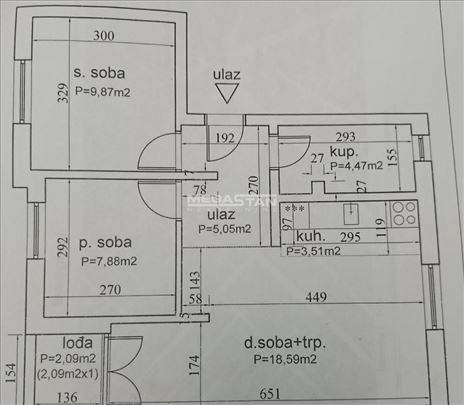 Borča, 2.5 uknjižen
