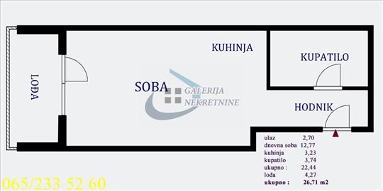 Čukarica, Železnik - Velisava Vulovića 27m2