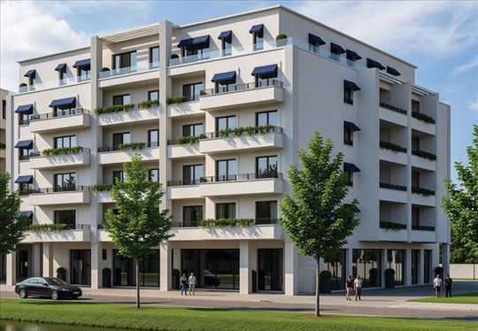 Moderna novogradnja pored reke