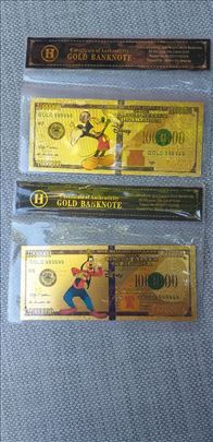 DISNEY One Million Dollars 24k banknote