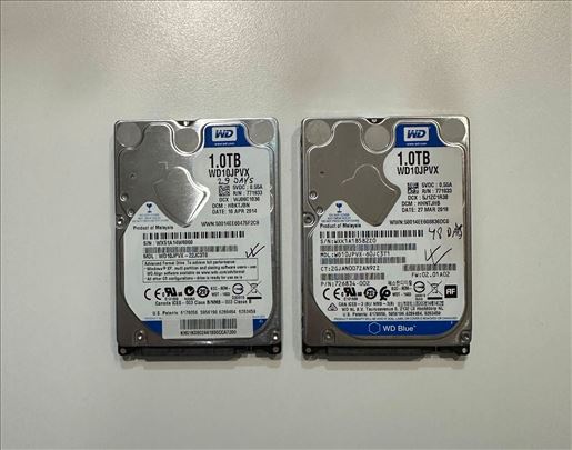 Dva WD 1TB 2.5 harddiska, PERFEKTNI