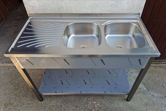 Dvodelna inox sudopera 120x60