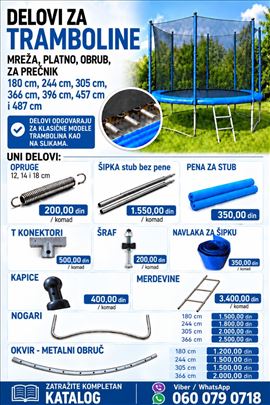 NA STANJU - DELOVI za klasične modele TRAMBOLINE