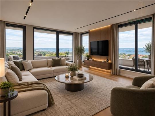 Sunnyville plaza penthouse, pogled na Dunav
