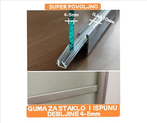 Guma za staklo plakar ispuna 10mm