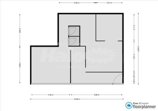 Lokal Gandijeva 31a, 69 m2