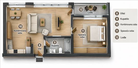Rakovica, Centar, novogradnja, 45,99m2