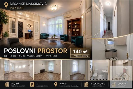 Poslovni prostor na Vračaru, 140m2