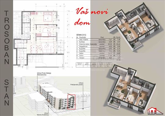Stan 79,13m2 u Mome Ardelica