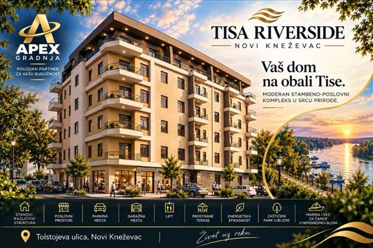 Novi Kneževac, Tisa Riverside, Centar, 1.5, 43 m2,