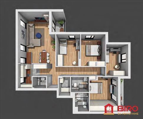 LUX nov stan, Bezanijska kosa 104 m2, moze kredit