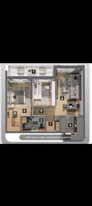 Lux trosoban stan 69m² sa terasom – BekaTown, Aran