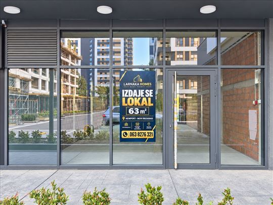 Newport – Lokal 63m² sa dva izloga | Parking mesto