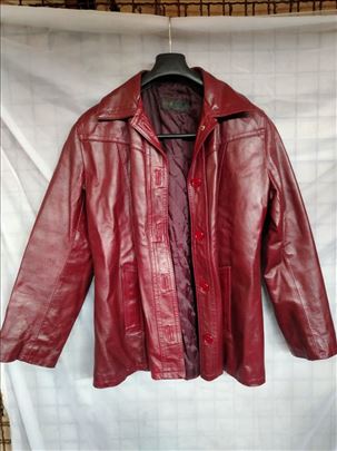 Vrhunska vintage kožna jakna / mantil - Made in It