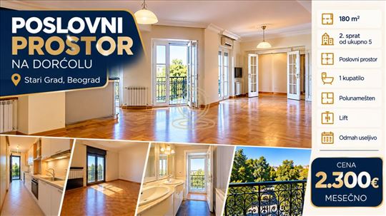 Poslovni prostor 180 m², Dorćol, Stari Grad, Beogr