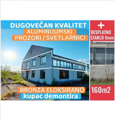 Besplatno staklo+alum svetlarnici/prozori