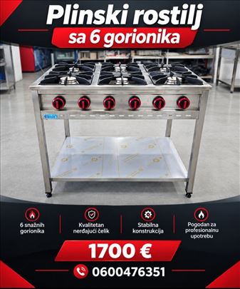 Sporet na plin sa 6 gorionika