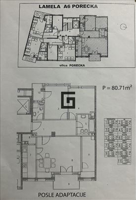 Botanička bašta, porečka–četvorosoban stan, 81 m²,