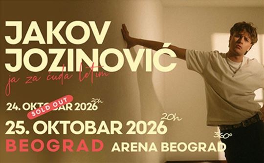 Karte za koncert Jakova J. Arena 24.10 i 25.10