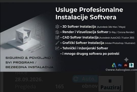 Instalacija. : Adobe, AutoDesk, Blender, Sketchup