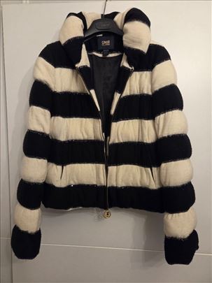 Roberto Cavalli jakna – vuna, crno-bele pruge