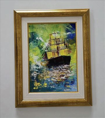 Ulje na platnu - Nemirna plovidba, prelepo!