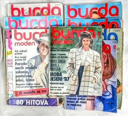 BURDA, komplet od 10 brojeva.