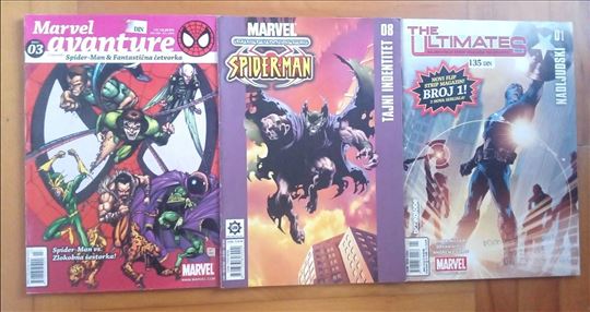 Lot Stripova Amazing Spider-Man, Hellboy, Marvel A
