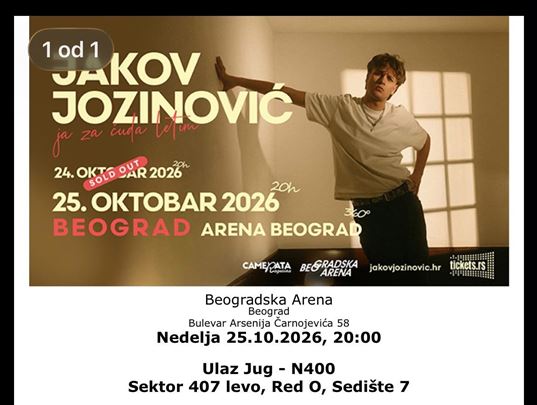 Karte za koncert Jakova Jozinovića