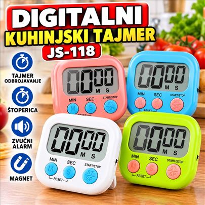 Digitalni kuhinjski tajmer JS-118 magnetni alarm