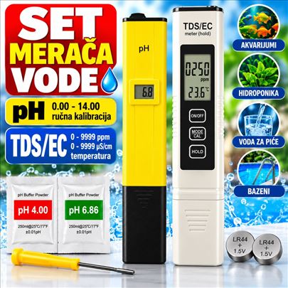 Set pH metar + TDS EC – merači kvaliteta vode