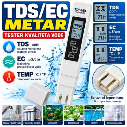 TDS EC metar – merač kvaliteta vode,