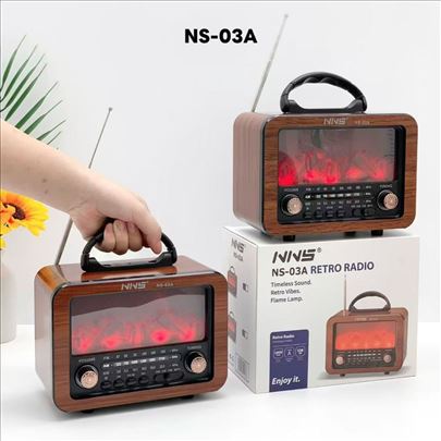 Radio FM Bluetooth sa efektom plamena NS-03A