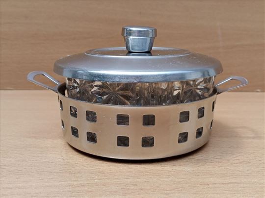 Vintidž INOX RAD Posuda za slatlo ili šećer