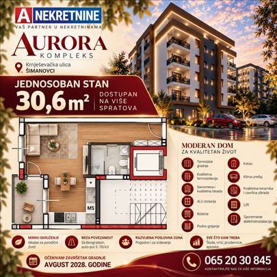 Prodaja stana Novogradnja 30.6 m², Šimanovci