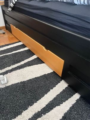 Single krevet, puno drvo 190x90 sa fiokom