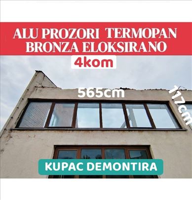 Alu prozori 565x117cm