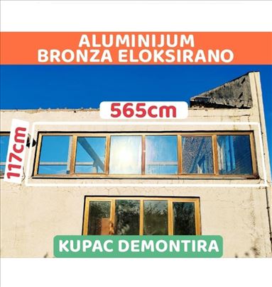 Alu prozori 565x117cm